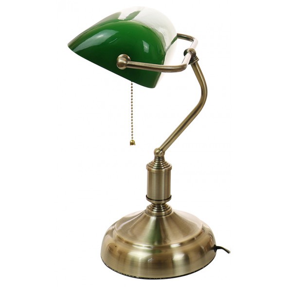Lampe de bureau Opaline verte - Lampes marines à poser - Comptoir
