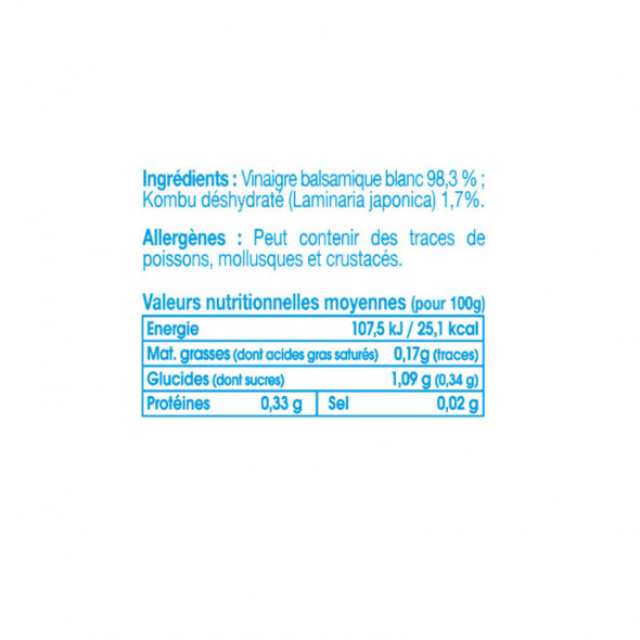 Vinaigre balsamique au Kombu Vinaigre balsamique au Kombu