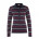 Polo rayé femme marine rouge blanc