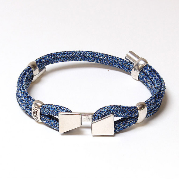 Bracelet mixte en cordage bleu