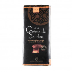 Tablette de chocolat noir au Salidou