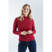 Pull col montant Combourg laine rouge