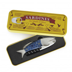 Boite avec tire bouchon sardine