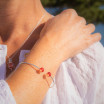 Bracelet perle rouge