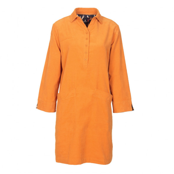 Robe en coton velours orange