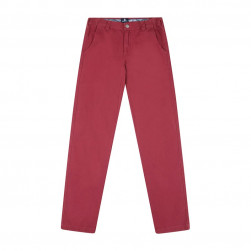 Pantalon toile en coton brique
