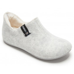 Pantoufle en laine femme - marron
