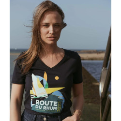Tee-shirt femme col v Route du Rhum 2022
