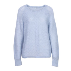 Pull torsade bleu Topon femme