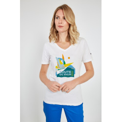 Tee-shirt femme col V Route du Rhum 2022