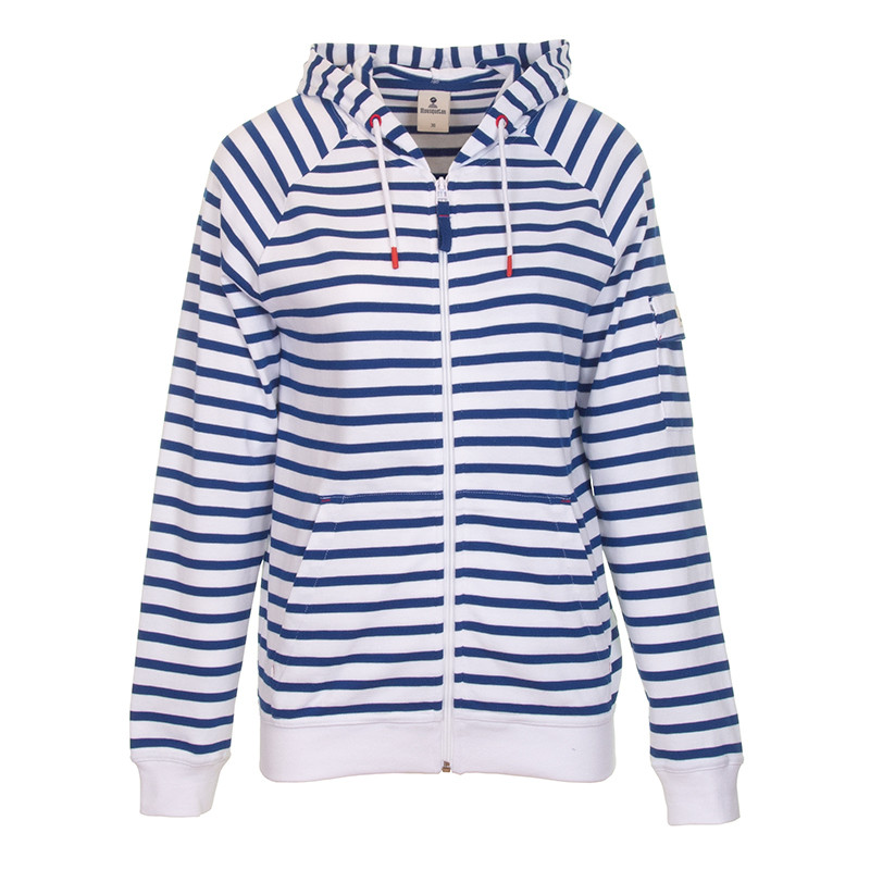 Gilet à capuche femme Maodan Blanc/Bleu Gilet à capuche femme Maodan Blanc/Bleu