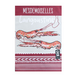 Torchon "Mesdemoiselles langoustines" - 69x50cm