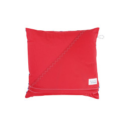 Coussin Rayé fond rouge