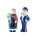 Duo de figurines bretonnes fait main - Couple Paimpol