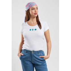 T-shirt femme sérigraphié "Poissons"