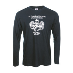 T-shirt manche longue 40 ans - Marine pieuvre