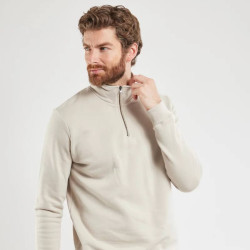 Sweat col zippé Takin homme - Argile