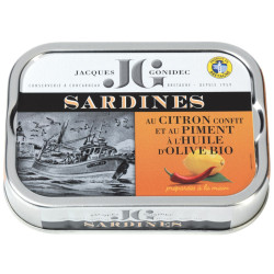 Sardines au citron confit et piment bio