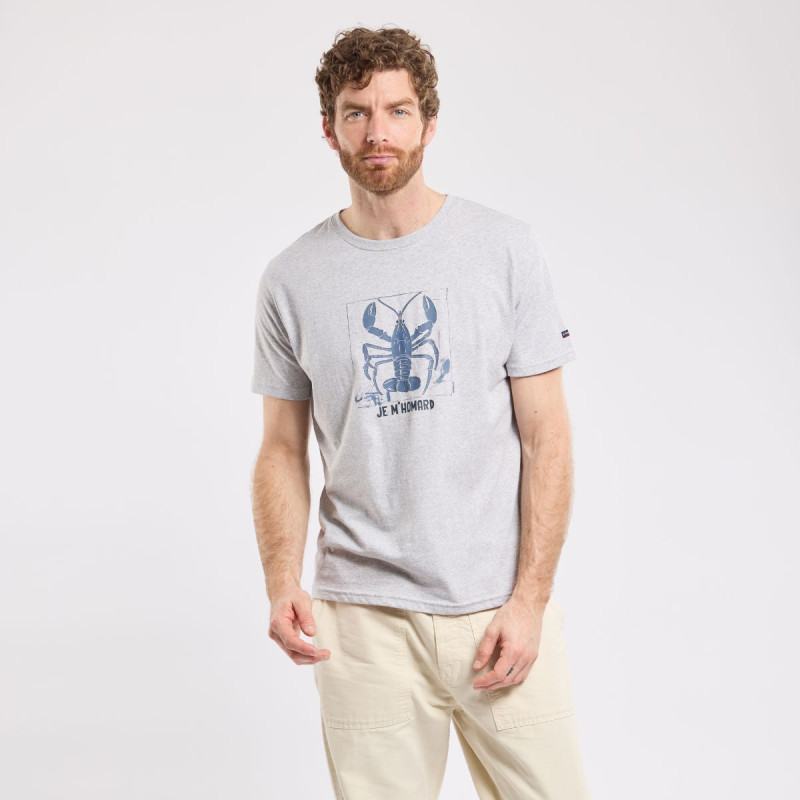 T-Shirt Sérigraphié homme - Je m'homard/Gris chiné T-Shirt Sérigraphié homme - Je m'homard/Gris chiné
