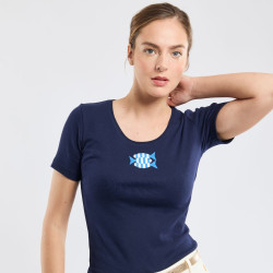 T-Shirt femme - Sérigraphie Poissons/Seal