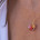 Collier bulles ile d\'Arz - Rouge