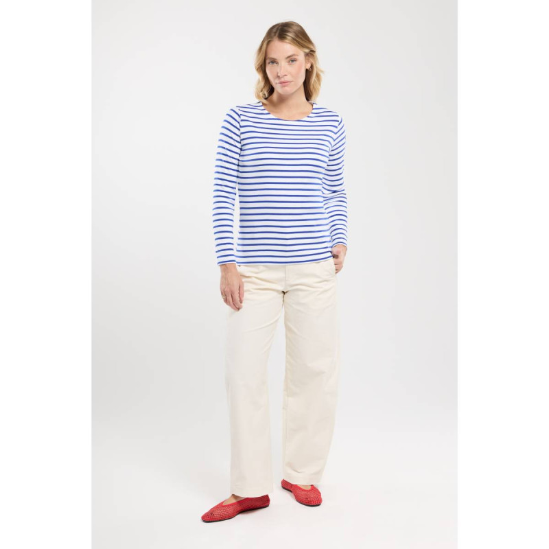 Marinière femme Lesconil blanc/bleu roi Marinière femme Lesconil blanc/bleu roi