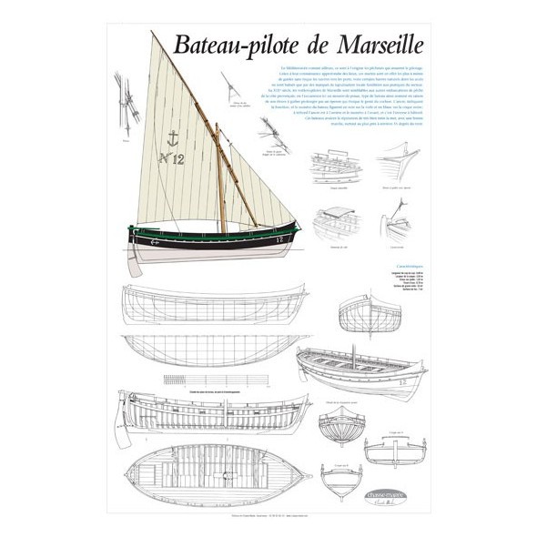 Plan de modélisme, bateau-pilote de Marseille