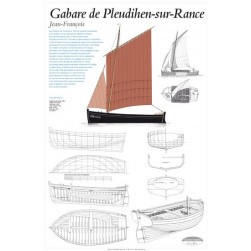 Gabare de Pleudihen-sur-Rance, plan de modélisme